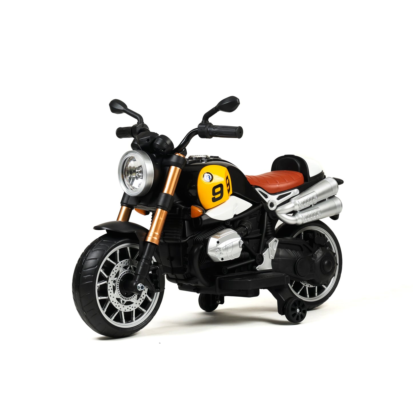 Moto Scrambler elettrica bambini - vista laterale