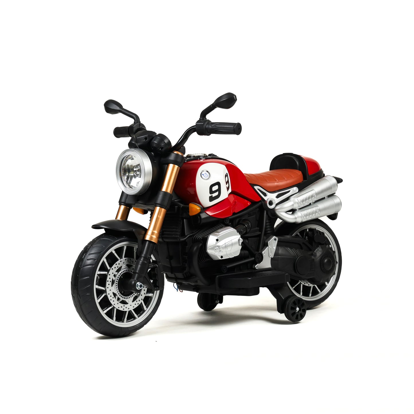 Moto Scrambler elettrica bambini - vista posteriore