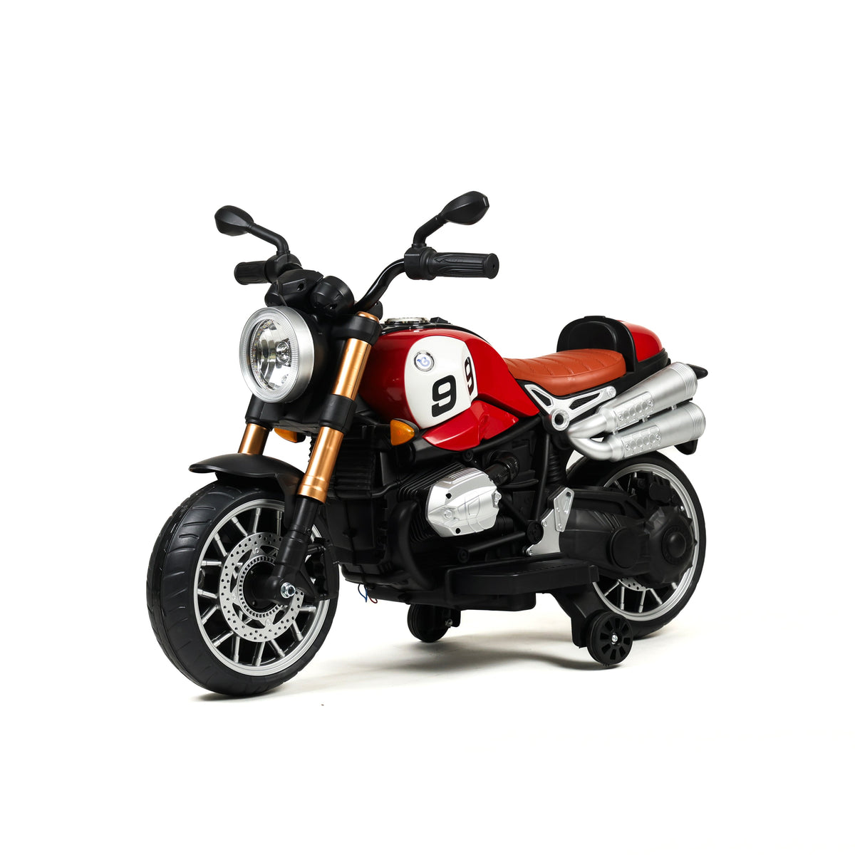 Moto Scrambler elettrica bambini - vista posteriore