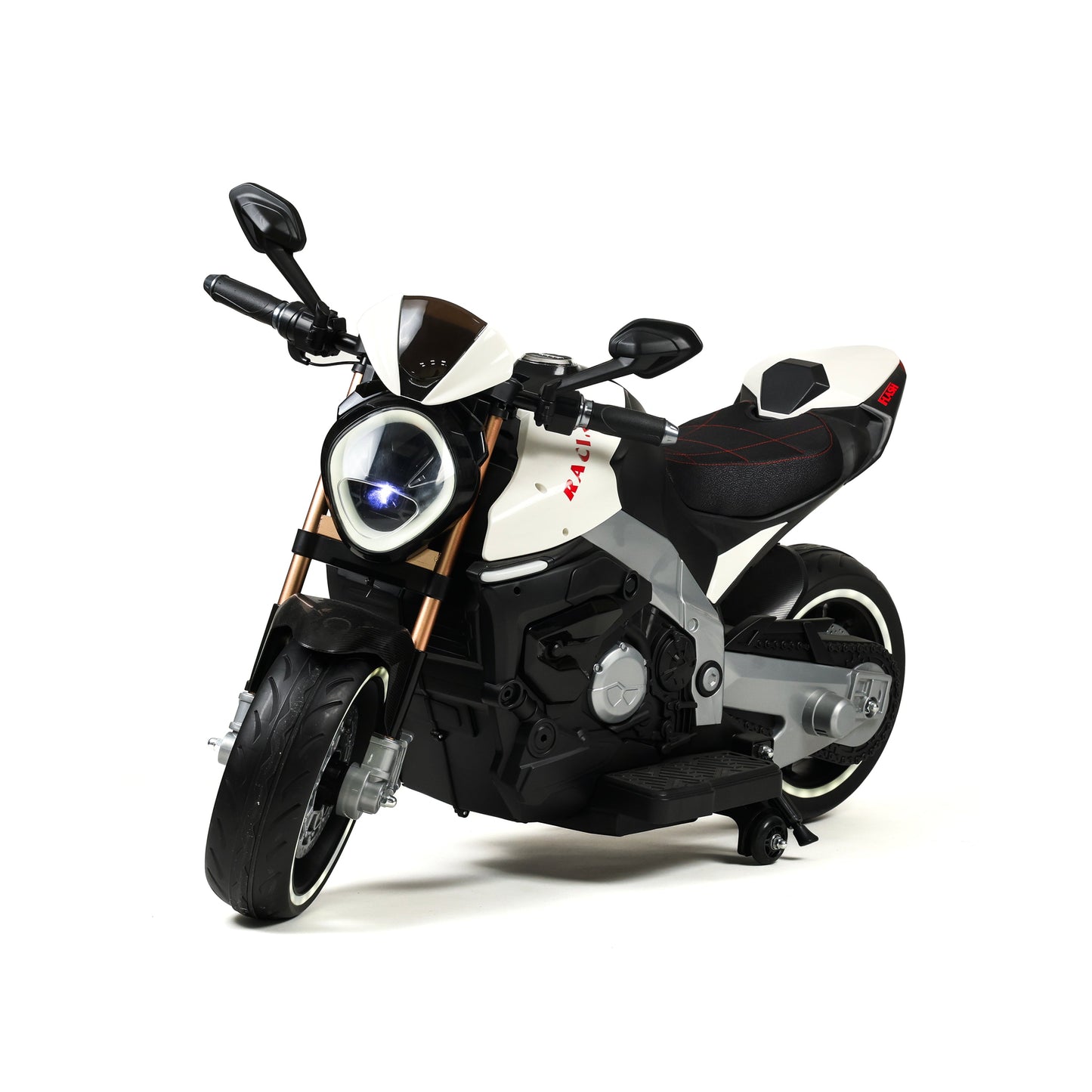 Moto Racing elettrica bambini - vista frontale