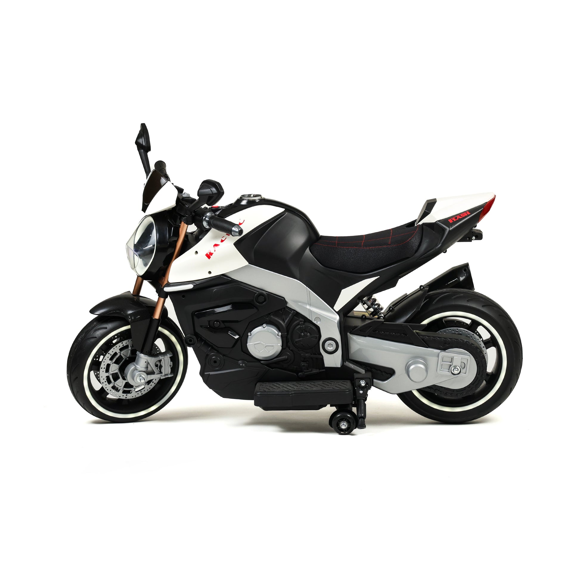 Moto Racing elettrica bambini - vista laterale