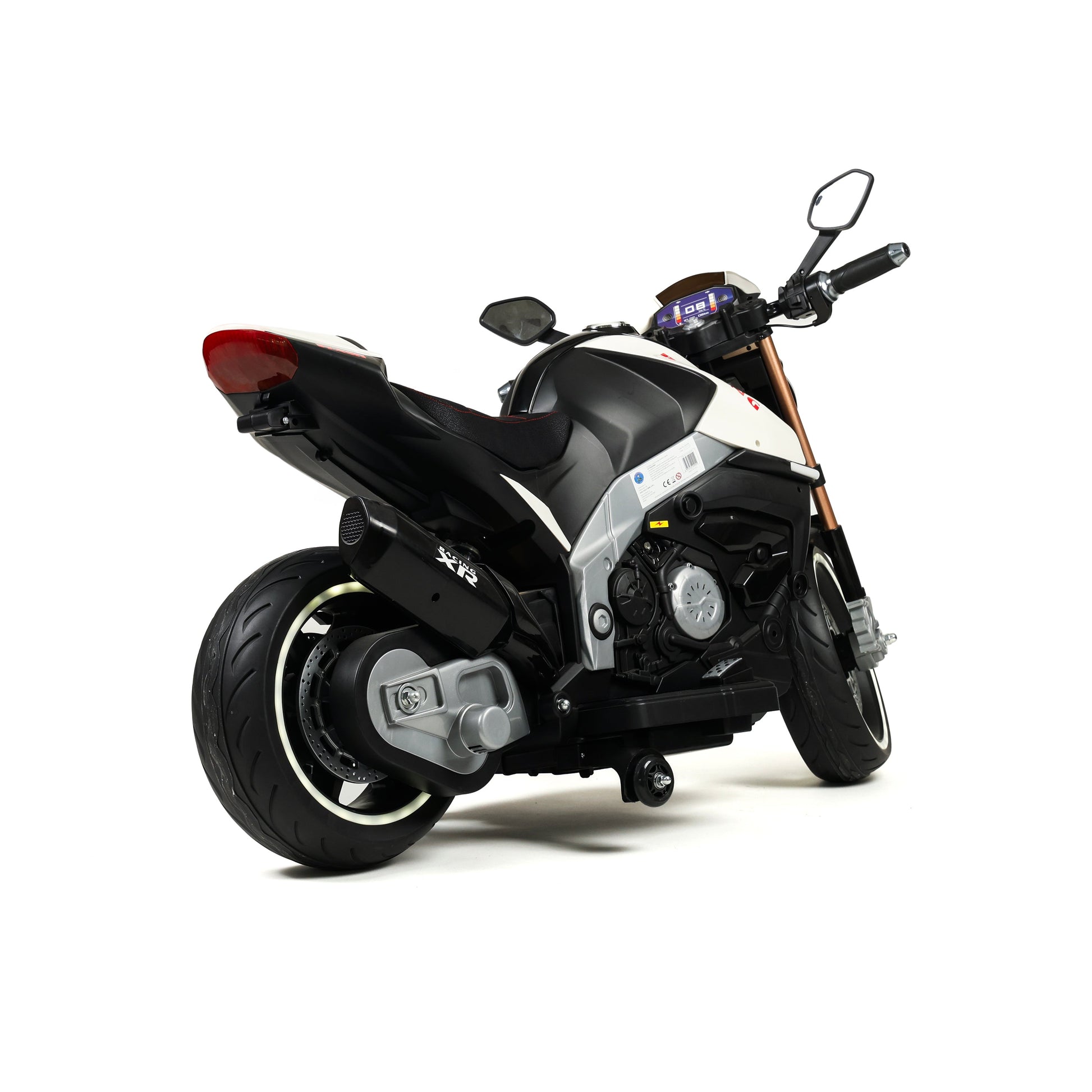Moto Racing elettrica bambini - vista posteriore
