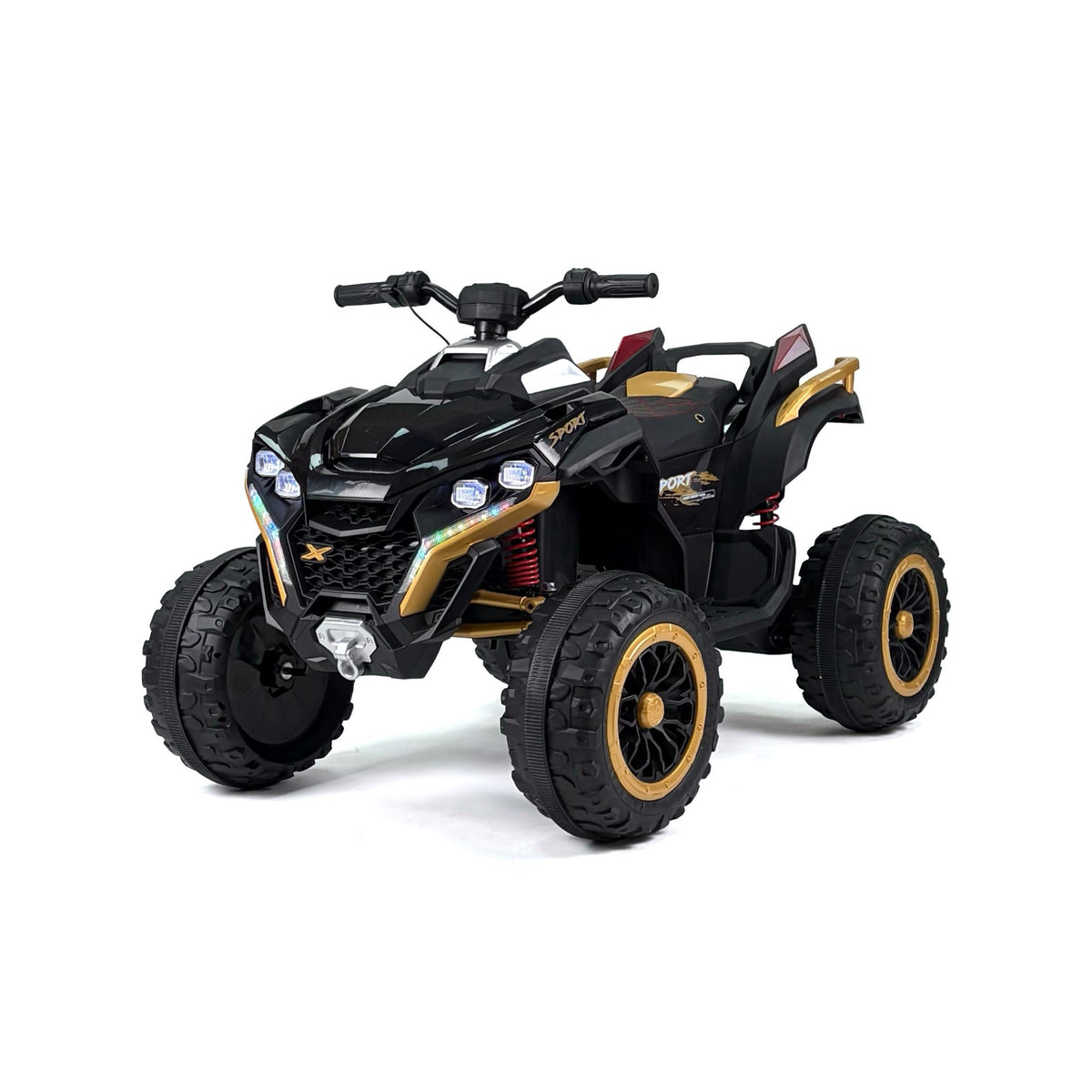 ATV Big nero e oro, vista 3/4 anteriore